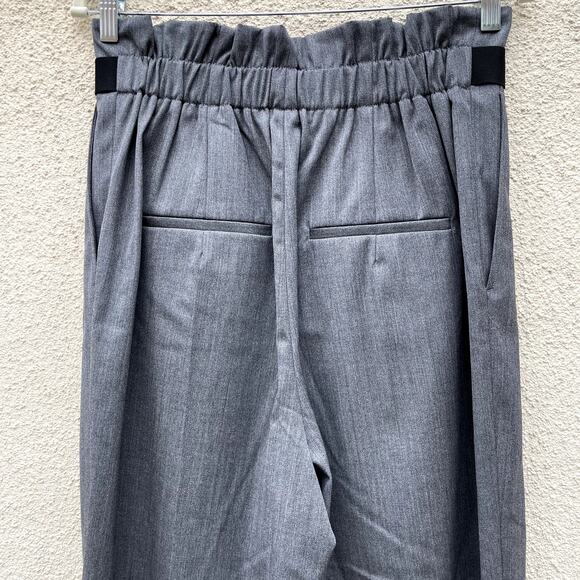 NEW Helmut Lang Hi Waist Paperbag Gabardine Pants 10 Grey - Picture 10 of 10